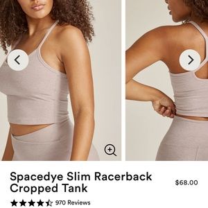 Beyond Yoga NWT Spacedye Slim Racerback crop Tank - Chai